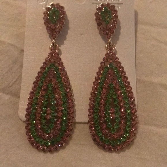 Rhinestone Earrings - Picture 2 of 3